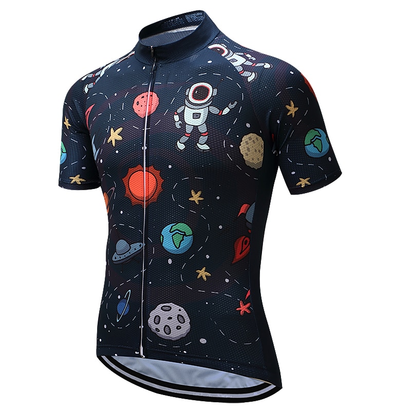 2021 우주 로봇 자전거 유니폼 Ropa Ciclismo Sportwears 프로 팀 사이클링 유니폼 반팔 자전거 셔츠